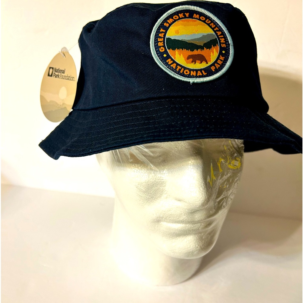 Bucket Hat Blue NWT National Park Foundation Great Smoky Mountains logo